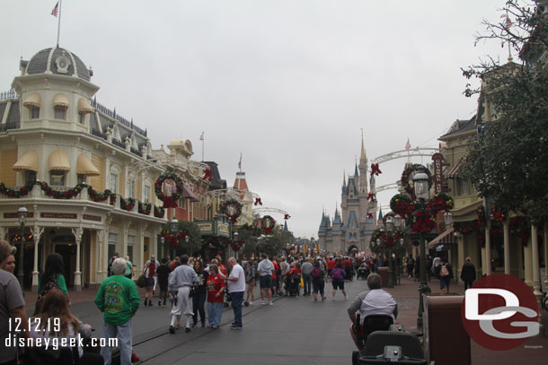 Main Street USA a couple minutes before the 9am park opening time.