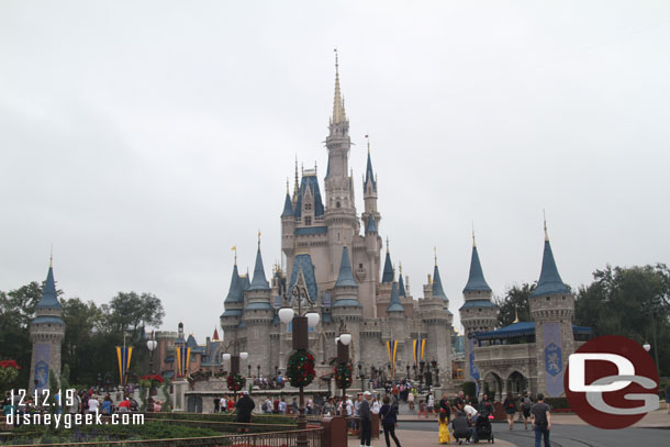 Cinderella Castle.  The morning welcome show just concluded as we reached the hub.