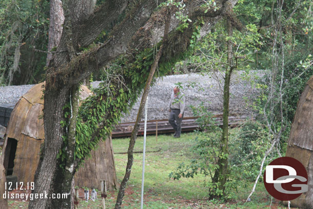 A cast member out walking around.