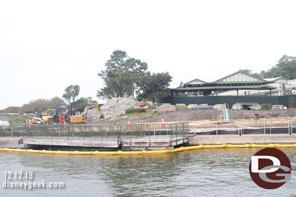 From onboard the boat a much better view of the project.  They are redoing the walkway and boat dock for the resorts. 