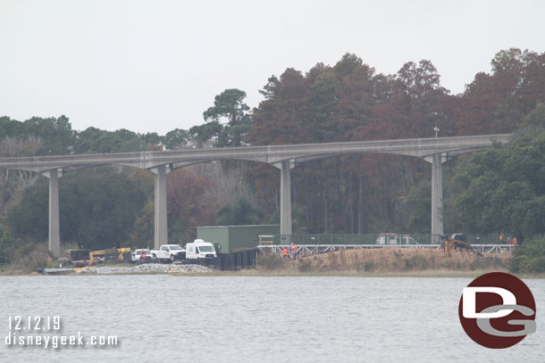 Here you can see a crew working on the new swing bridge by the canal.