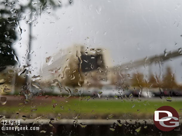 The rain picked up as we cruised to the Magic Kingdom