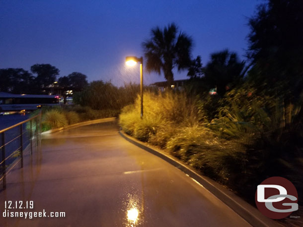 The rain picked up again as I made my way to the bus stop.