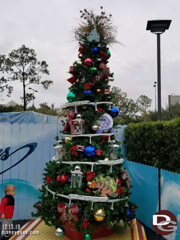 The next group of pages will be pictures from my walk through of the Christmas Tree Trail.  Starting with the Disney Parks Tree