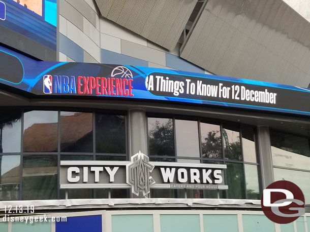 The City Works dining location is not complete though.