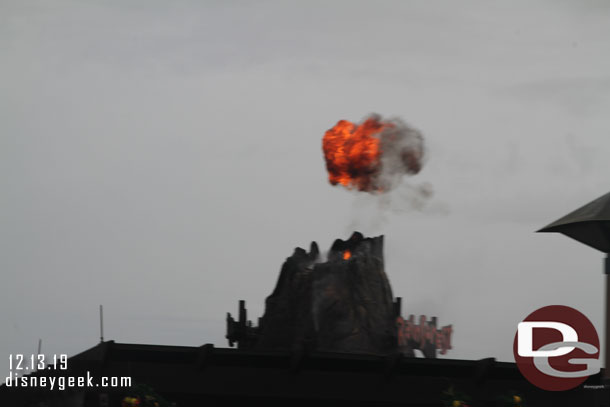 Rain Forest volcano going off this afternoon.