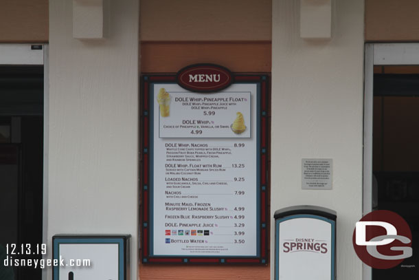 DOLE Whip available at Disney Springs.