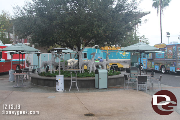 The Food Trucks are not open this afternoon (the one I liked with the Corn Dogs has a new menu unfortunately).