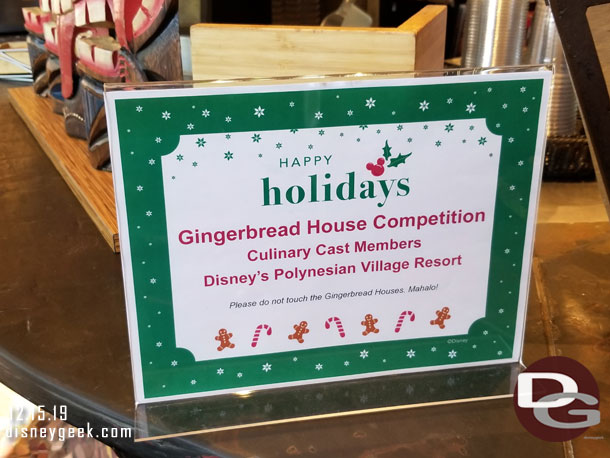 Kona Island also had several cast member created gingerbread houses