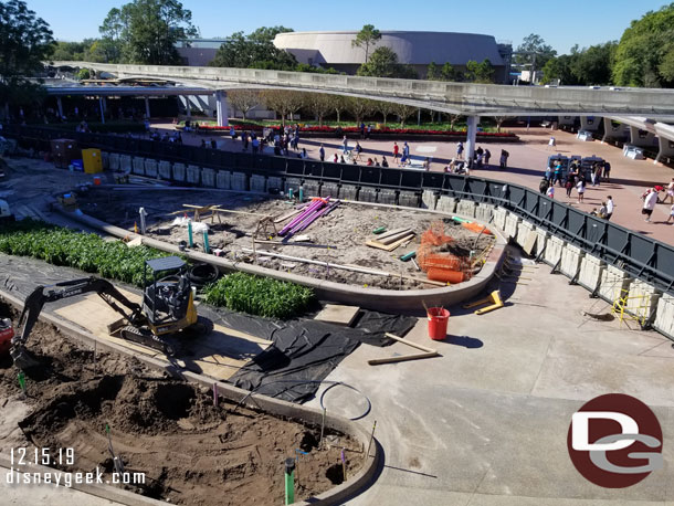 Moving into the park new planters have taken shape where the Leave a Legacy once stood on the east side (closest the train).  