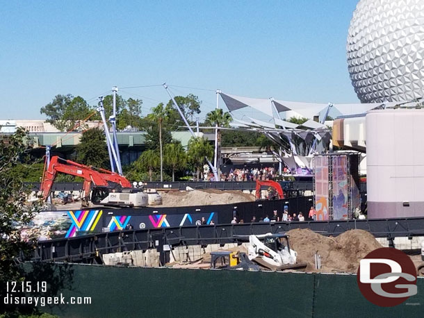 The Fountain of Nations is gone and the area is leveled.