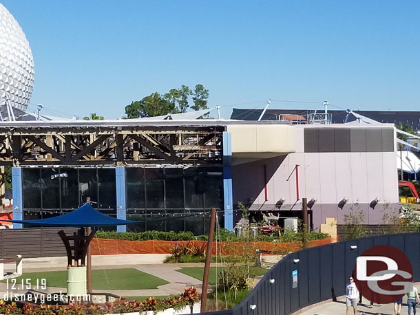 Moving around to Innoventions West. The southern most section exterior facade is still there.