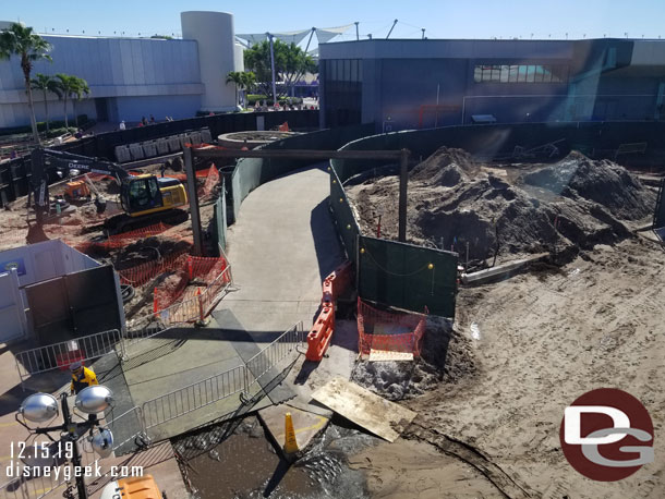 The path through the construction is for Cast Members.