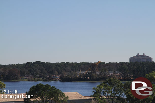 A look at the construction at Fort Wilderness for the new DVC and the new barn from the Monorail.