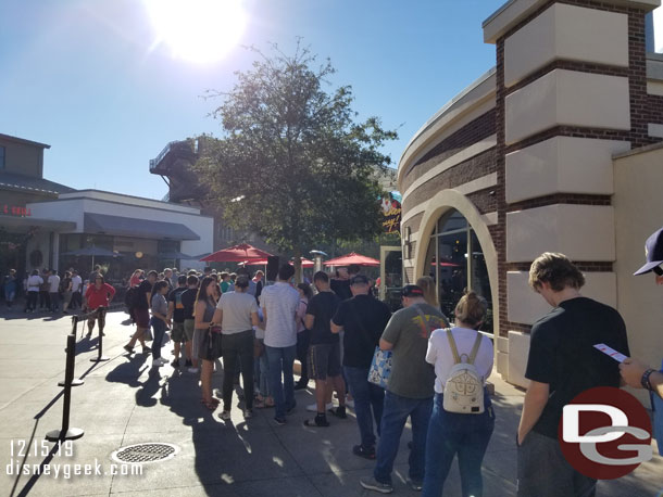 The line was out the door and wrapped.