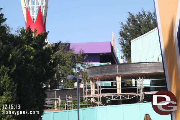 The airline check in area is being renovated.  Looks like a much needed cover is being added.