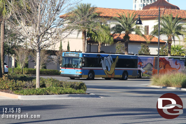 Donald Duck wrapped bus