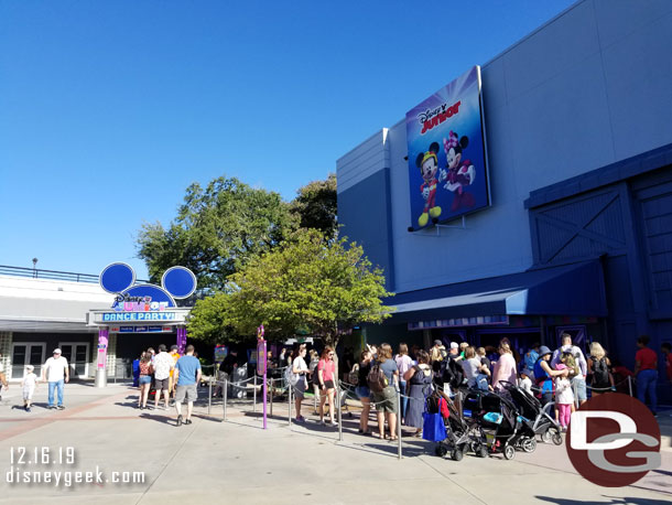 Guests queued up for characters.