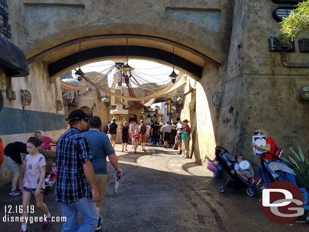 Some pictures from a sunny walk through Black Spire Outpost on Batuu in Star Wars: Galaxy's Edge.