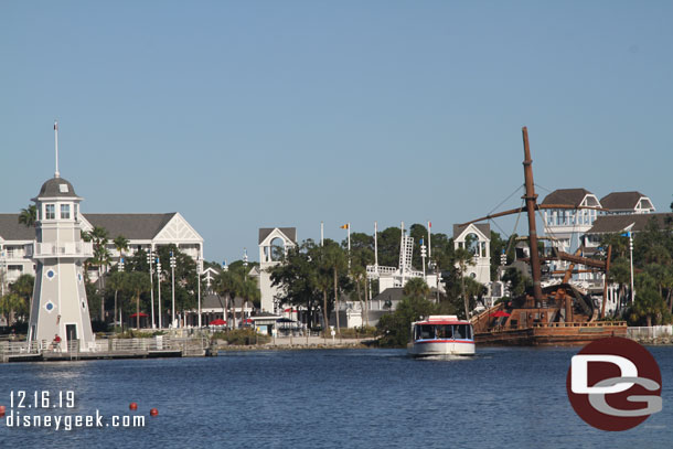 Disney's Yacht & Beach Club across the lake