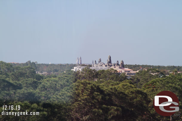 The rock formations of Batuu in the distance.