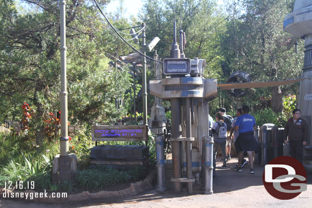 The Standby Entrance.  The small sign on the left has the boarding group info