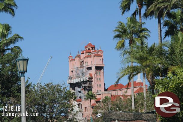 The Tower of Terror in the distance