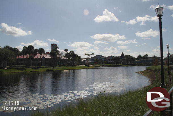 Looking out toward the Caribbean Beach Resort.