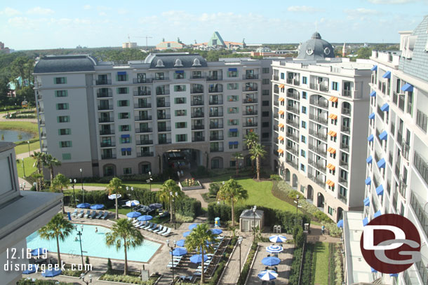 But there was one window in the elevator lobby that gave a view outside to sample what you would see from the terrace.