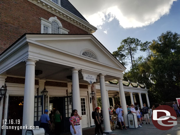 The Art of Disney has taken over the small gift shop to the right at the American Adventure.