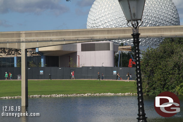 This corner is still somewhat intact. Looks like they were testing some colors or something on it.