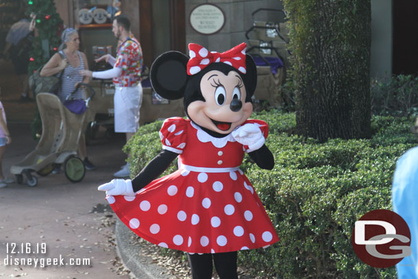 Minnie Mouse (and Mickey was nearby) at the International Gateway.