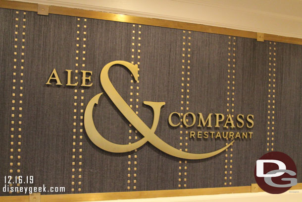 A look into the Ale & Compass Restaurant