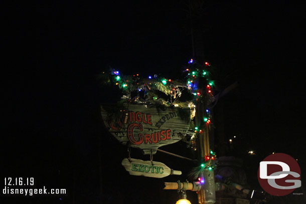 Passing by the Jingle Cruise