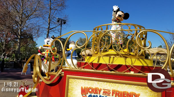 Donald Duck and Daisy Duck are on the back of the float.
