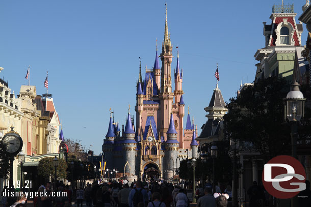 My first look at the new color scheme for Cinderella Castle.