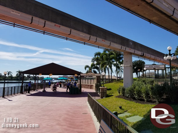 To reach the walkway you need to walk by the newly rebuilt resort dock.