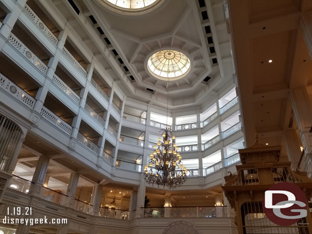 Passed through the Grand Floridian Lobby on our way to catch a Monorail.