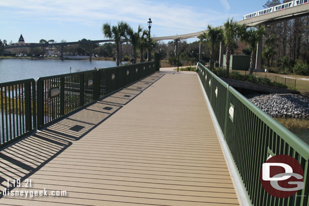 About 5 minutes into our walk we crossed the bridge over the canal leading backstage at the Magic Kingdom.