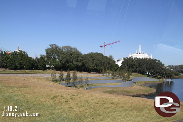 The retention pond work is complete and the railroad work in this area looks finished too.