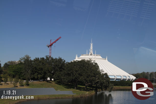 A look at the TRON work from the Monorail.