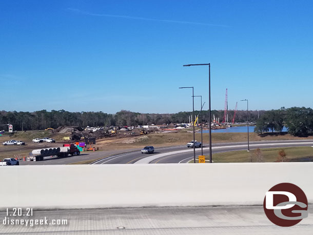 Earlier I mentioned work on Floridian Way.  Here is a glimpse from the bus.  They are working on the interchange of Floridian Way to World Drive to ease traffic flow.