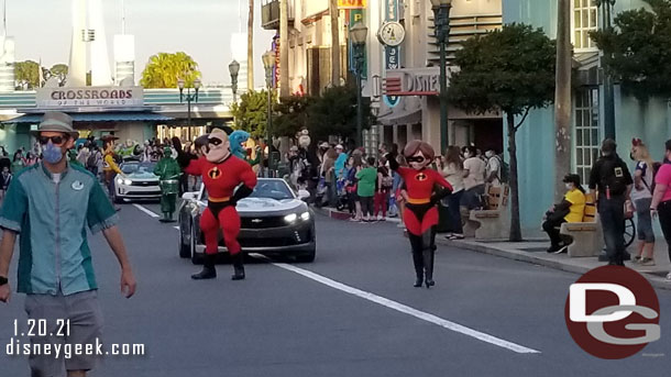 The Pixar Cavalcade on Hollywood Blvd.