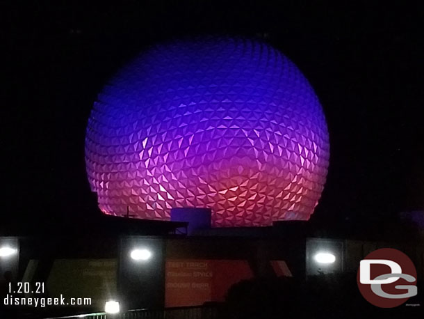 Spaceship Earth this evening.