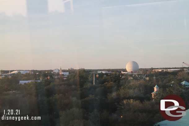 Epcot from the Skyliner