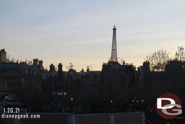 France as the sun sets.