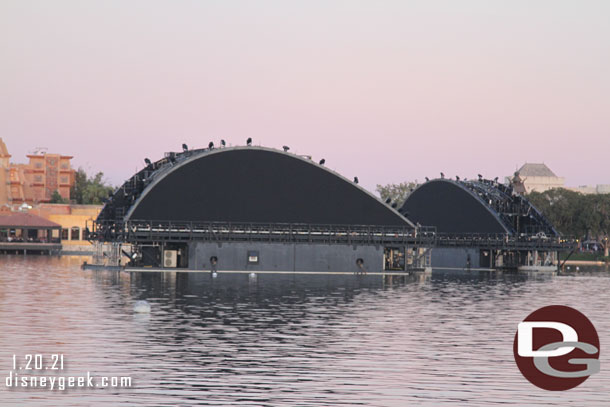 A closer look at the barges this evening.