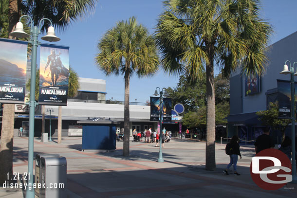 Walking by the Animation Courtyard.