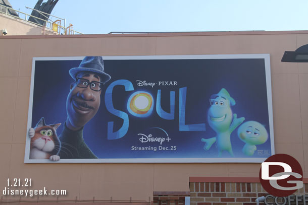 A billboard for Soul on the back of the Runaway Railway building.