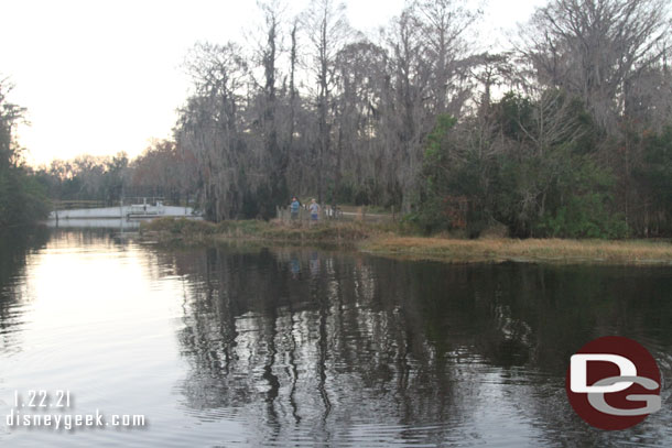 We were down by the channel that leads into Fort Wilderness on the far side of the lake.  A couple campers road bikes and were fishing from the shore.